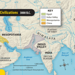 Ancient river valley civilizations map