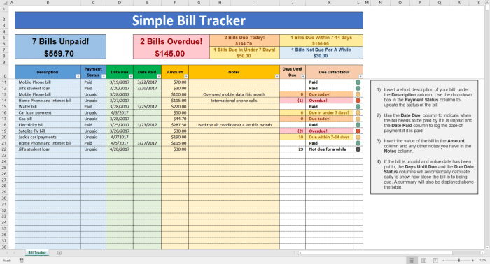 Debra tracks her business finances in a spreadsheet