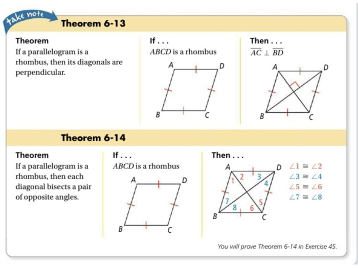 Properties of rhombi and squares worksheet answers